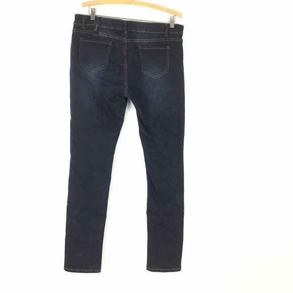 NWT Kiss & Fly Rosee 17/18 Skinny Jeans Stretch Dark Wash 5 Pocket Straight Leg - Picture 3 of 12